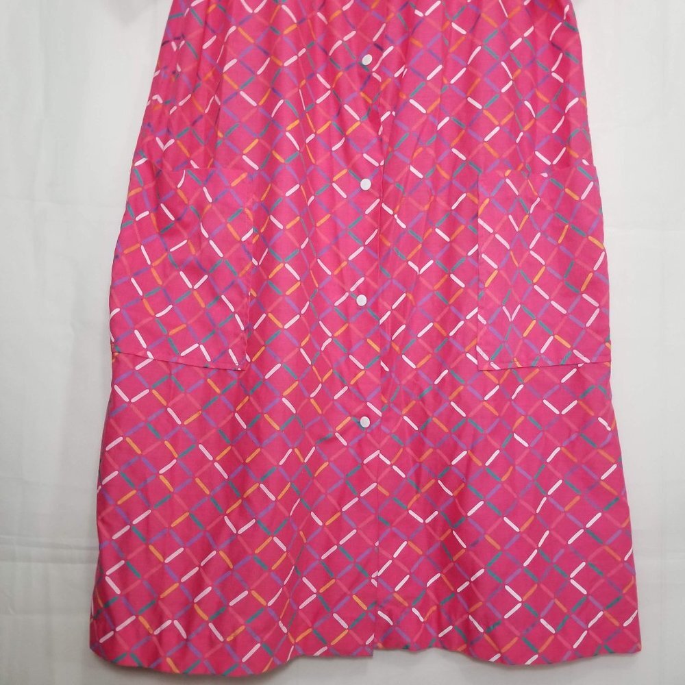 Vintage Jilandre Caftan Housedress Coral Size M - image 4